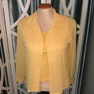 COLERIDGE & CO CHIFFON BLOUSE TANK SET